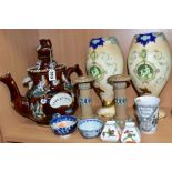 A SMALL GROUP OF 18TH/19TH AND 20TH CENTURY CERAMICS, including a late 18th Century pearlware tea