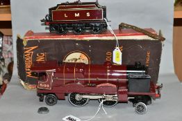 A PART BOXED HORNBY RAILWAY 0 GAUGE ROYAL SCOT LOCOMOTIVE AND TENDER, No. 6100, L.M.S lined maroon