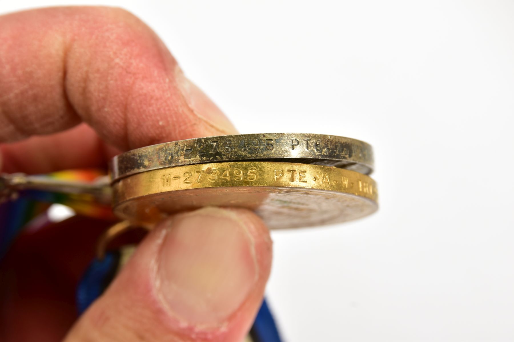 A WWI BRITISH WAR AND VICTORY MEDALS named to M-273495 Pte A.W.Tripp. ASC, together with a 1902 - Image 4 of 5