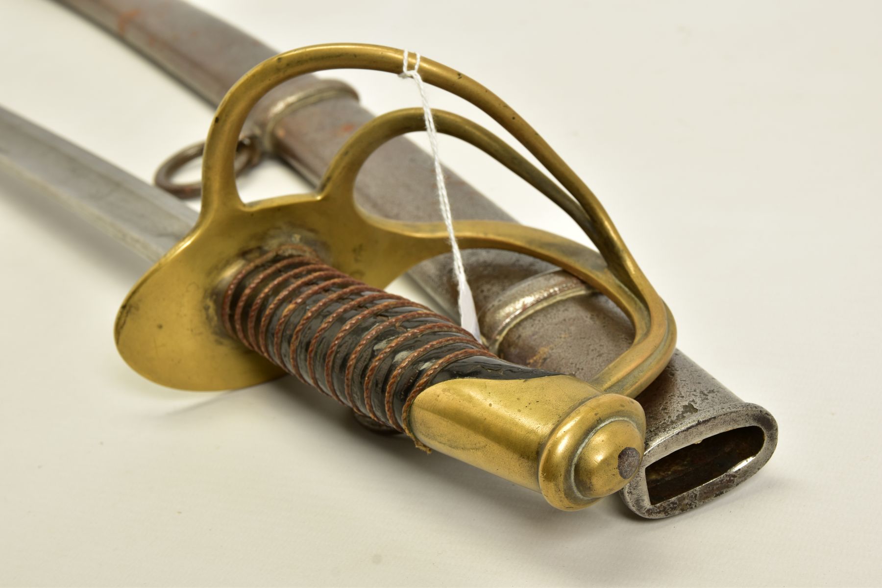 AN EXAMPLE OF AN M1840 US CAVALRY SABER, with scabbard, the blade length is approximately 89cm and - Image 10 of 10