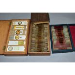 A COLLECTION OF APPROXIMATELY EIGHTY 19TH AND 20TH CENTURY PREPARED MICROSCOPE SLIDES, to include