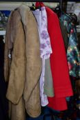 LADIES COATS, JACKETS, GLOVES AND SUITS, to include four pairs of gloves, (3 sheepskin, 1 suede