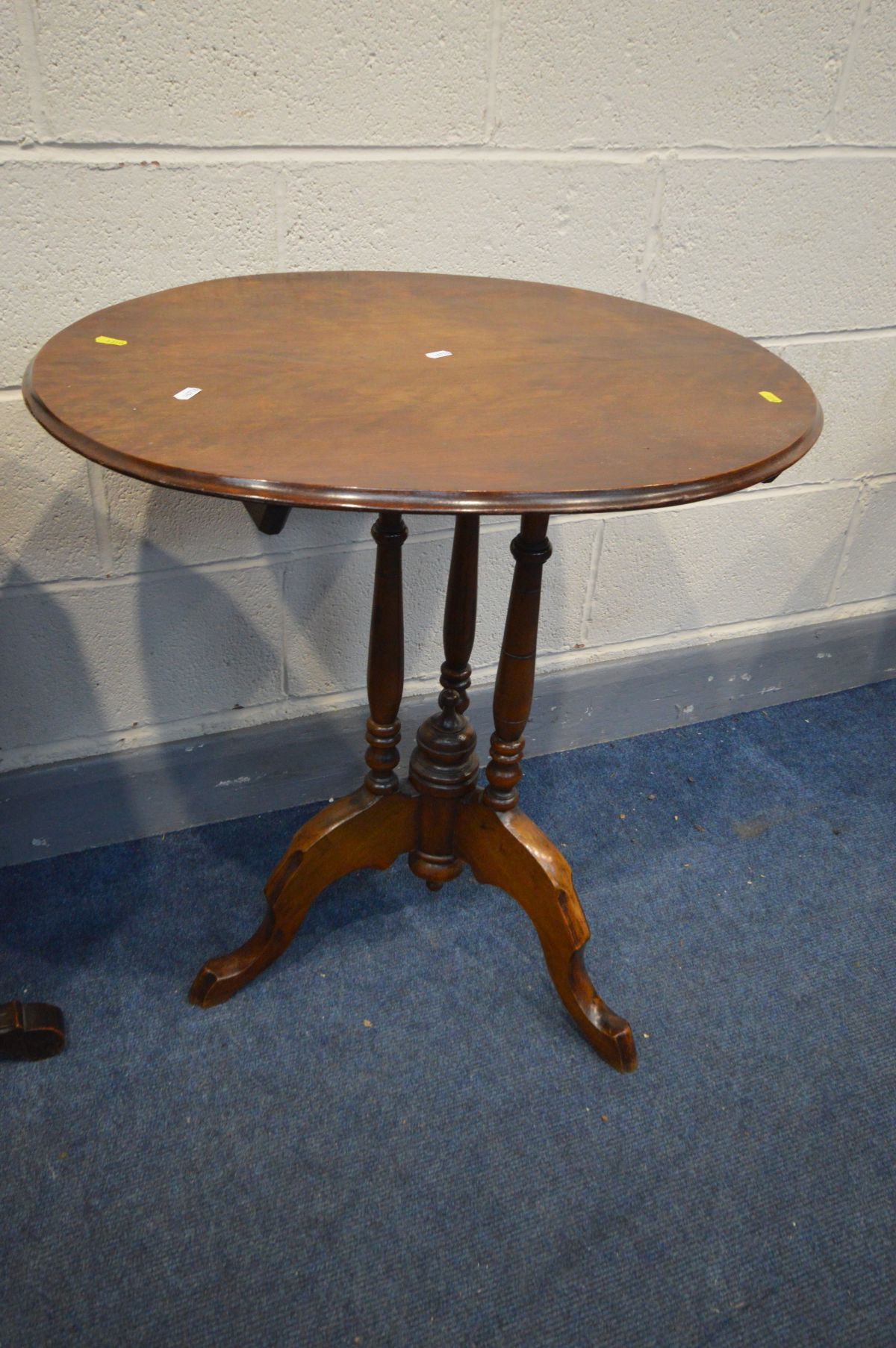 A LATE VICTORIAN OCTAGONAL CENTRE TABLE, along with an oval tilt top tripod table (2) - Image 2 of 3