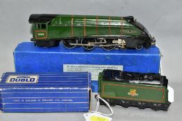 A BOXED HORNBY DUBLO A4 CLASS LOCOMOTIVE, 'Silver King', No. 60016, B.R. Gloss green livery (EDL11),