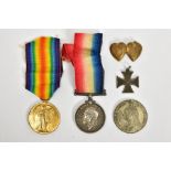A WWI BRITISH WAR & VICTORY MEDALS named to 8914 Pte F R Martin Suffolk Reg't. Frank Rowland