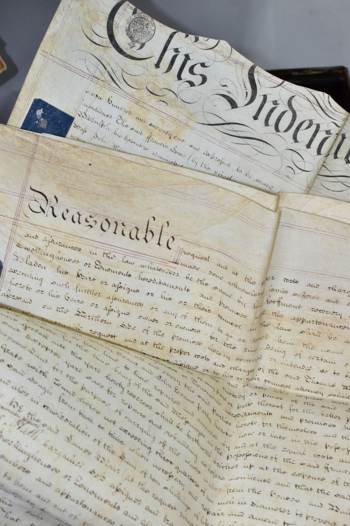 INDENTURES, approximately fifty documents dating from 1800 - 1870's, mostly Leases, Conveyances - Bild 4 aus 5
