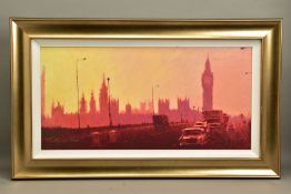 ROLF HARRIS (AUSTRALIAN 1930) 'FIFTIES RUSH HOUR' LONDON CITYSCAPE, signed limited edition print, no