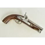 A 25 BORE NAVAL OR CUSTOMS PERCUSSION BELT PISTOL bearing post 1855 commercial Birmingham Proof