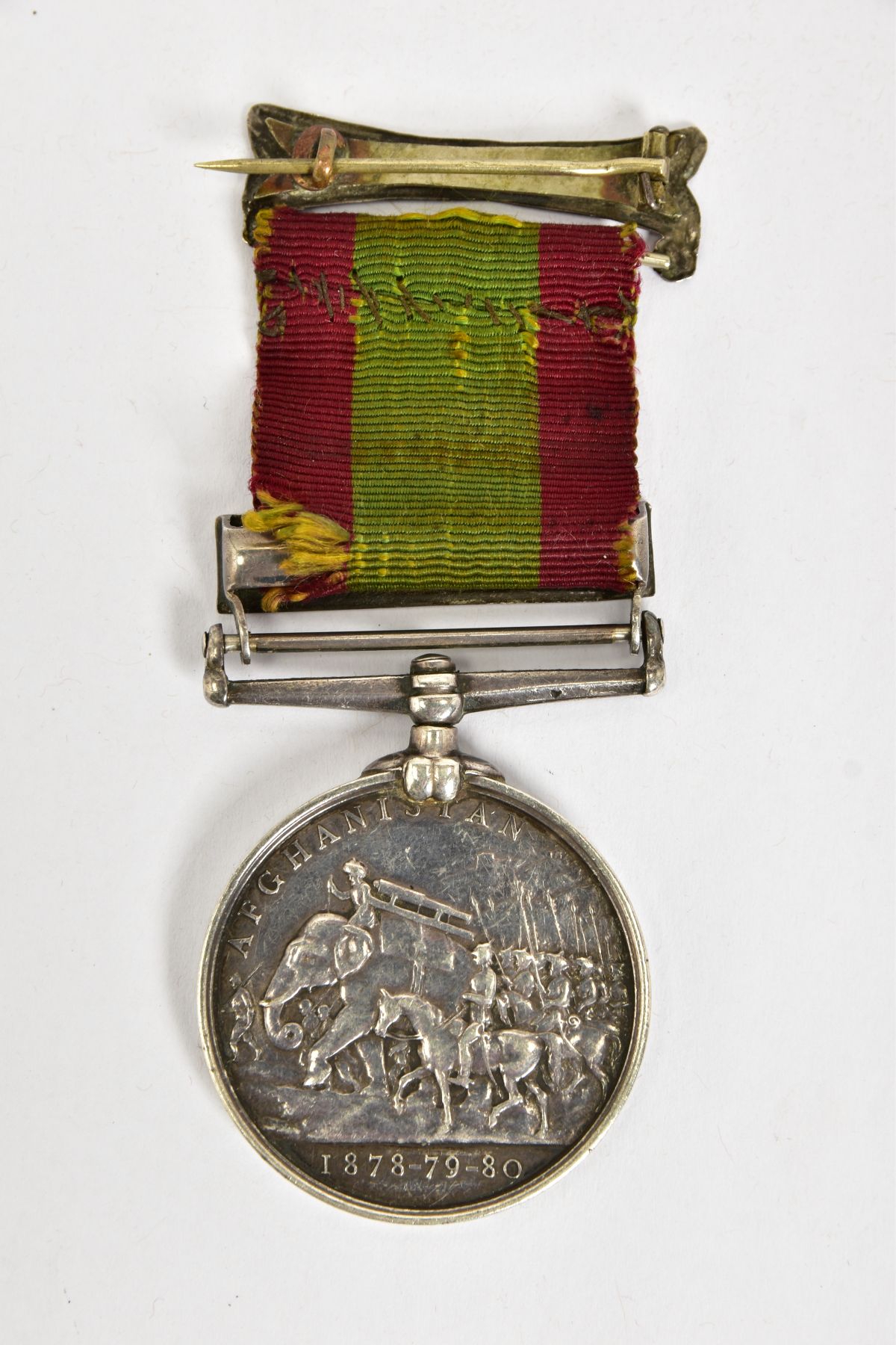 AN AFGHANISTAN MEDAL 1878/9/80 Bar Ahmed Khel, with ribbon period clasp fastener, named to 5251 - Image 3 of 7