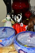 NINE PIECES OF ROYAL DOULTON BESWICK, ETC, comprising Royal Doulton 'Karen' HN2388 and 'Daffy-Down-