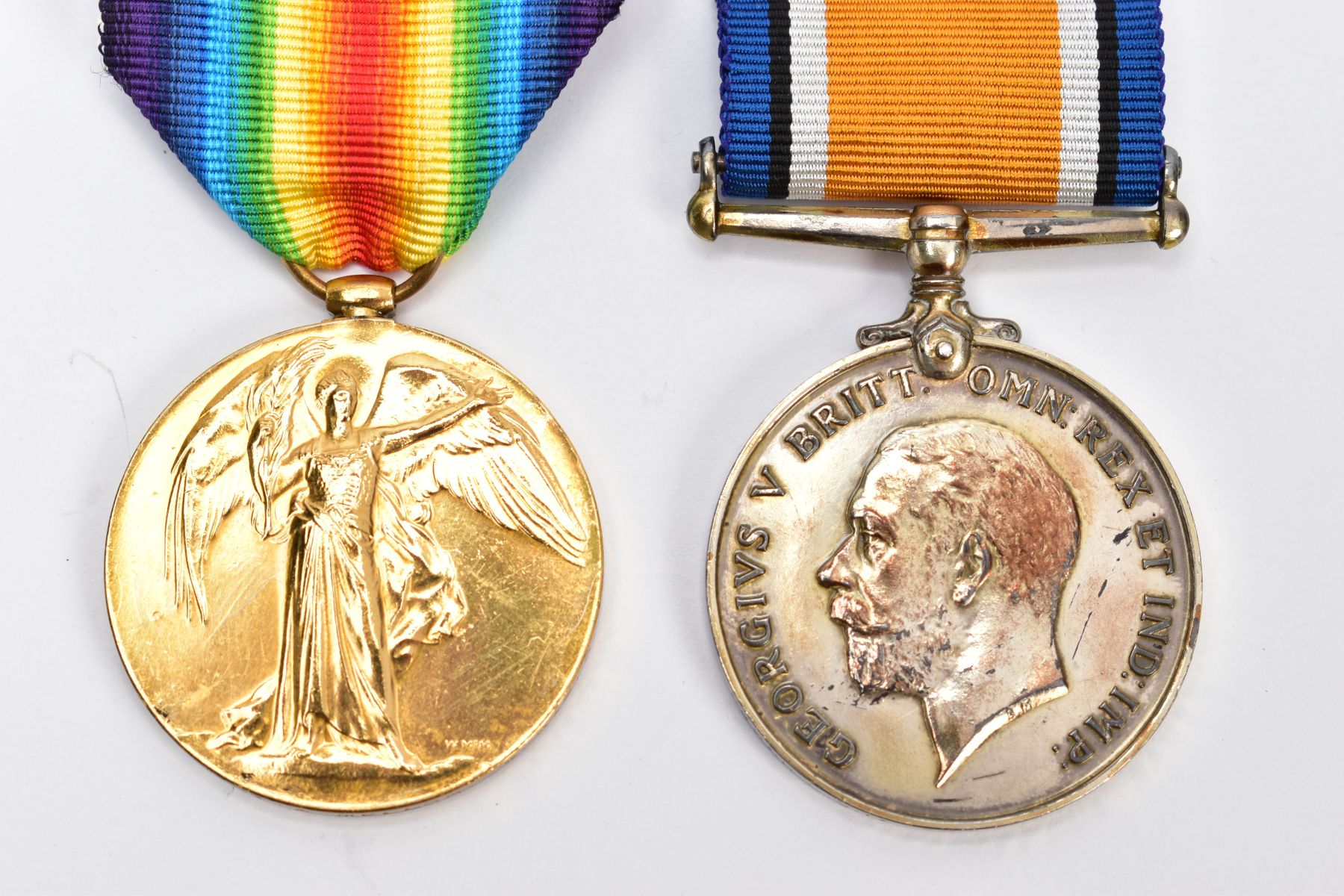 A BRITISH WAR & VICTORY MEDAL pair of medals, named to 242563 Sjt A Mellor. West Riding Reg't, - Image 2 of 5