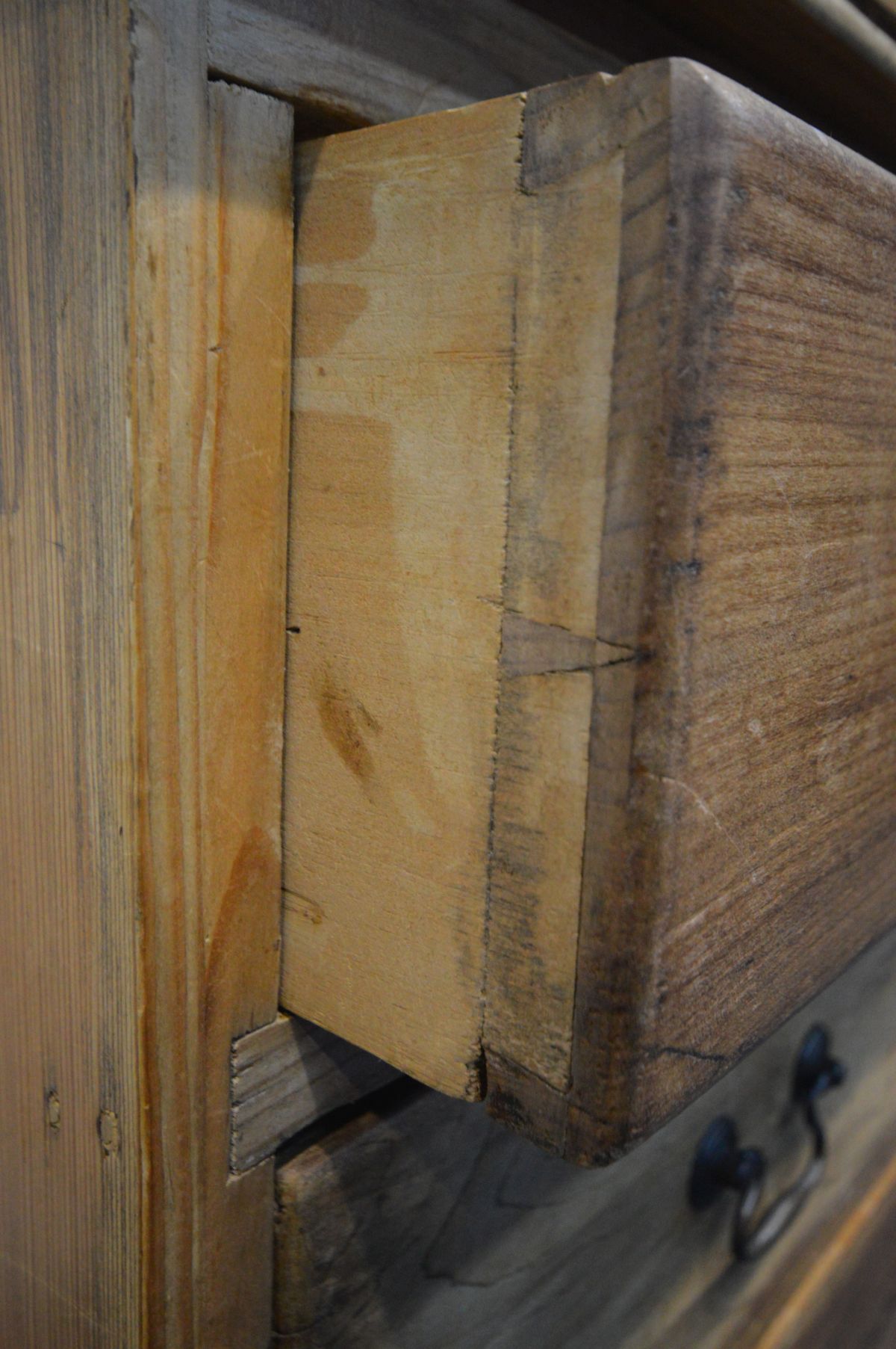 A SATINWOOD AND PINE CHEST OF CHEST OF TWO SHORT OVER TWO LONG DRAWERS, incorporating older timbers, - Image 3 of 3