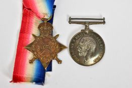 A 1914-15 STAR, together with British War Medal named to 713 Gnr (Gunner) E.Canning. M.M.G.S. (Motor