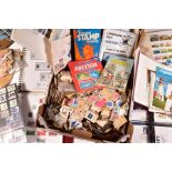 A LARGE UNTIDY ACCUMULATION OF STAMPS, kiloware and first day covers