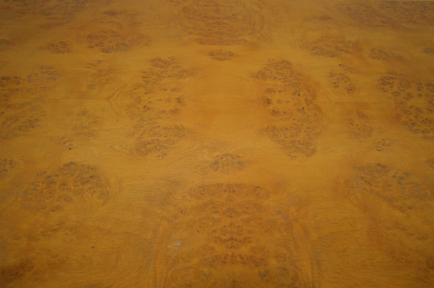 A BURR WOOD RECTANGULAR COFFEE TABLE, on twin supports, length 160cm x depth 95cm x height 38cm - Image 3 of 4