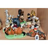 SEVEN NORMAN THELWELL FIGURES BY ROYAL DOULTON AND BESWICK, comprising one Beswick figure 'Kick