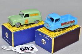 TWO BOXED MATCHBOX 1-75 SERIES VEHICLES, Ford Thames Singer Van, No. 59, grey plastic wheels and