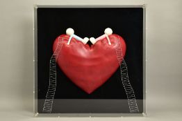 DOUG HYDE (BRITISH 1972) 'HIGH ON LOVE' limited edition sculpture 102/150, figures on a love