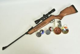 A MK 6 .177' B.S.A. METEOR AIR RIFLE serial number ZE - 303959-12 fitted with a 3-9 x 40 scope, it