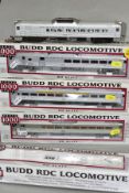 THREE BOXED AND ONE UNBOXED LIFE-LIKE TRAINS H0 GAUGE BUDD RDC LOCOMOTIVES, Chicago and North