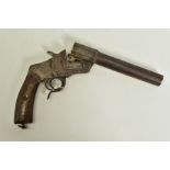 A 27MM HEBEL GERMAN WWI FLARE/SIGNAL PISTOL, in correct working order, the metal work has lost all