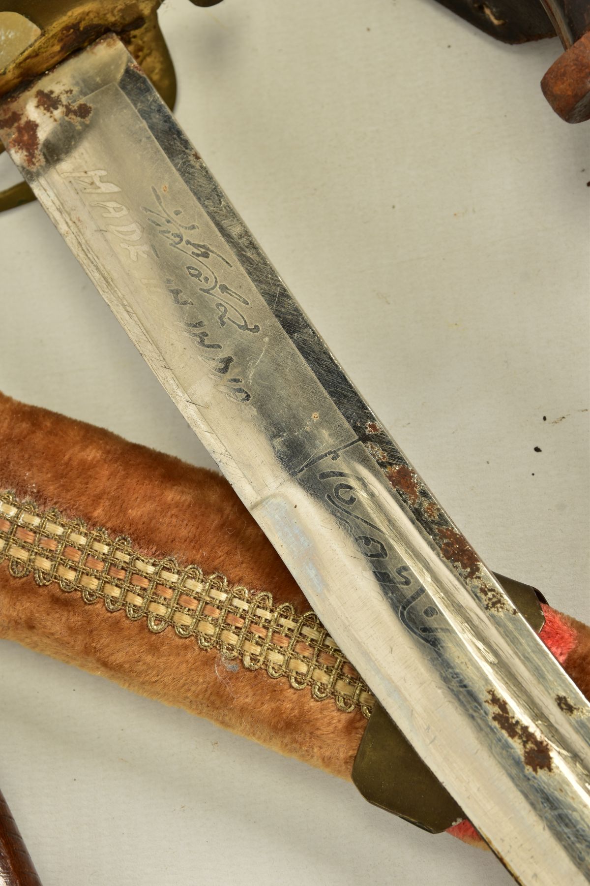 TWO EXAMPLES OF INDIAN SUB-CONTINENT TOURIST PIECE DAGGERS, both marked India, both with scabbards - Image 7 of 8