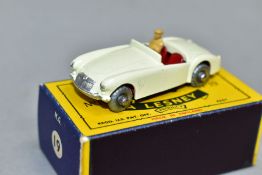 A BOXED MATCHBOX 1-75 SERIES M.G. MGA SPORTS CAR, No.19, off white body, red interior, tan driver,