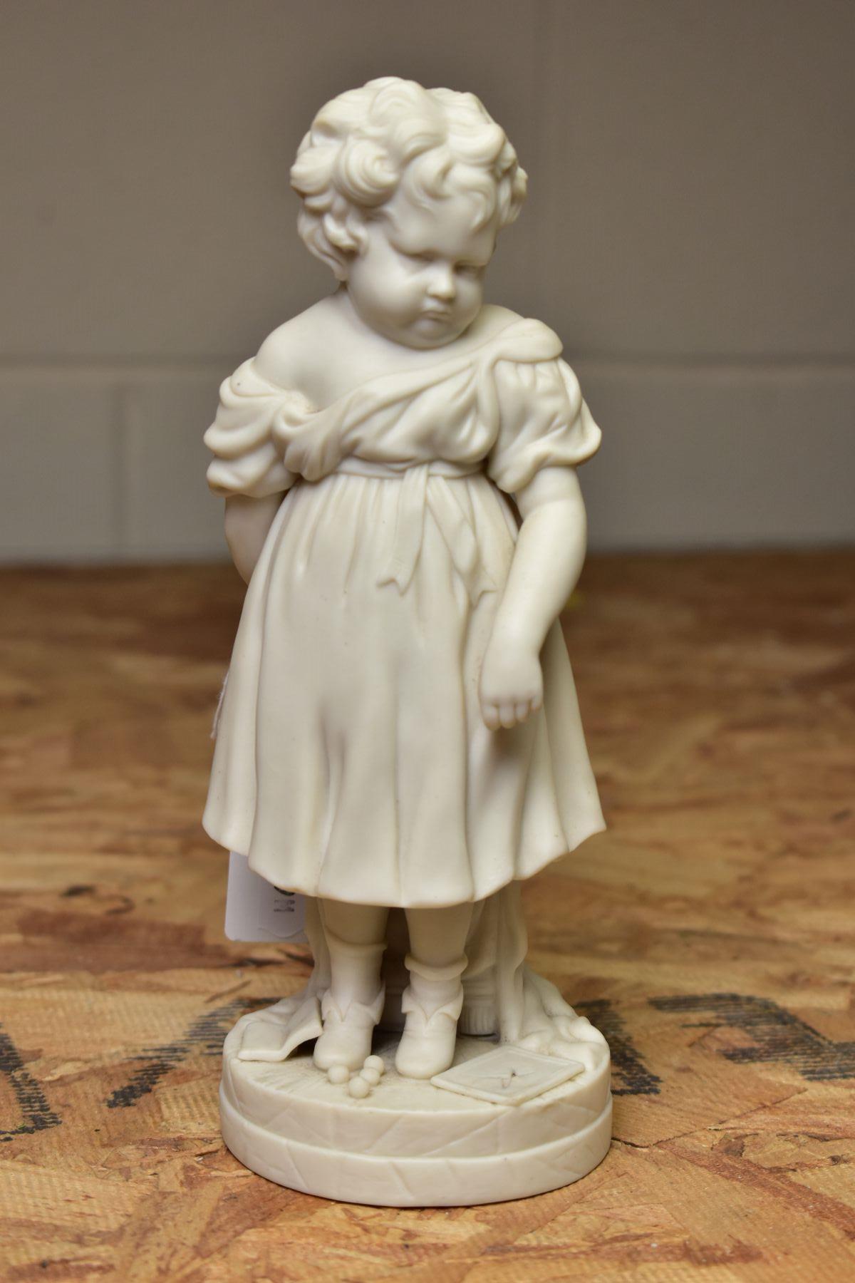 A VICTORIAN COPELAND PARIAN FIGURE OF 'BEATRICE' AND ANOTHER PARIAN FIGURE, the Copeland figure with - Image 6 of 8