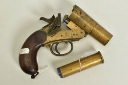 A 1'' WEBLEY & SCOTT MK II FLARE/SIGNAL PISTOL, made in 1918 and bearing military proof marks, it