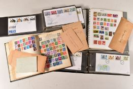 WORLDWIDE STAMP COLLECTION in two stamp albums and two cover albums including GB 1980s First Day