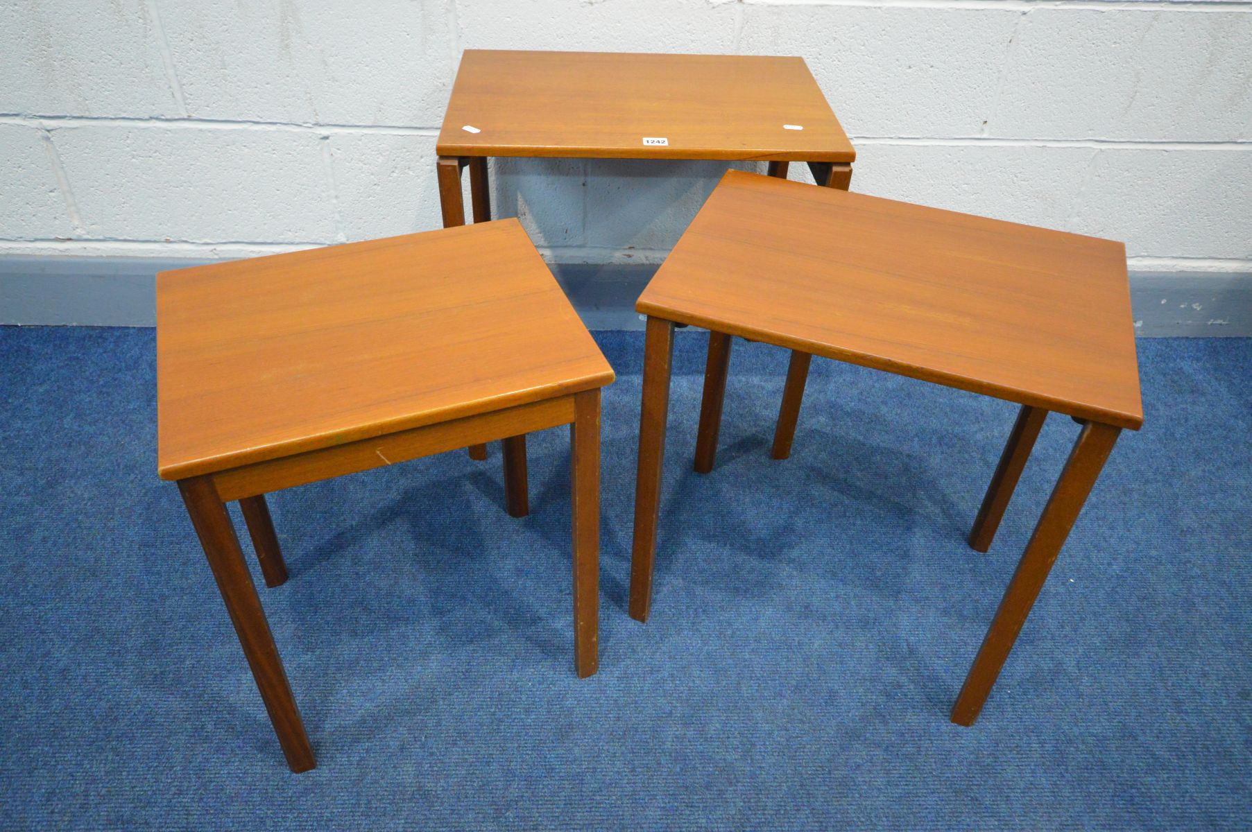 A MCINTOSH TEAK NEST OF THREE TABLES, largest table width 53cm x depth 36cm x height 54cm - Image 2 of 2