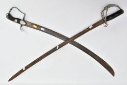 A 1796 PATTERN? LIGHT CAVALRY TROOPERS SABRE, by Woolley & Co. blade length is approximately 84cm in