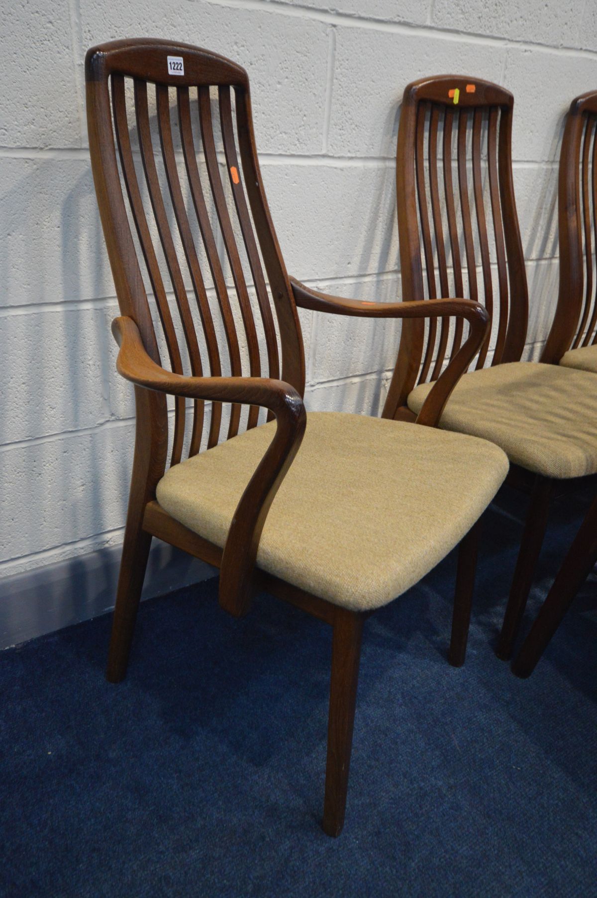SCHOU ANDERSEN MOBELFABRIK, possibly for Kai Kristiansen, a set of ten Danish teak dining chairs, - Image 3 of 6