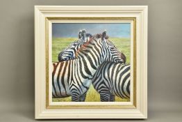 TONY FORREST (BRITISH 1961) 'NEAREST & DEAREST' ZEBRAS IN AFRICA, signed limited edition print 51/