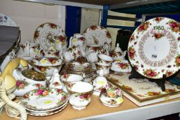 FIFTY TWO PIECES OF ROYAL ALBERT 'OLD COUNTRY ROSES' TEA/DINNERWARES AND OTHER ITEMS, comprising