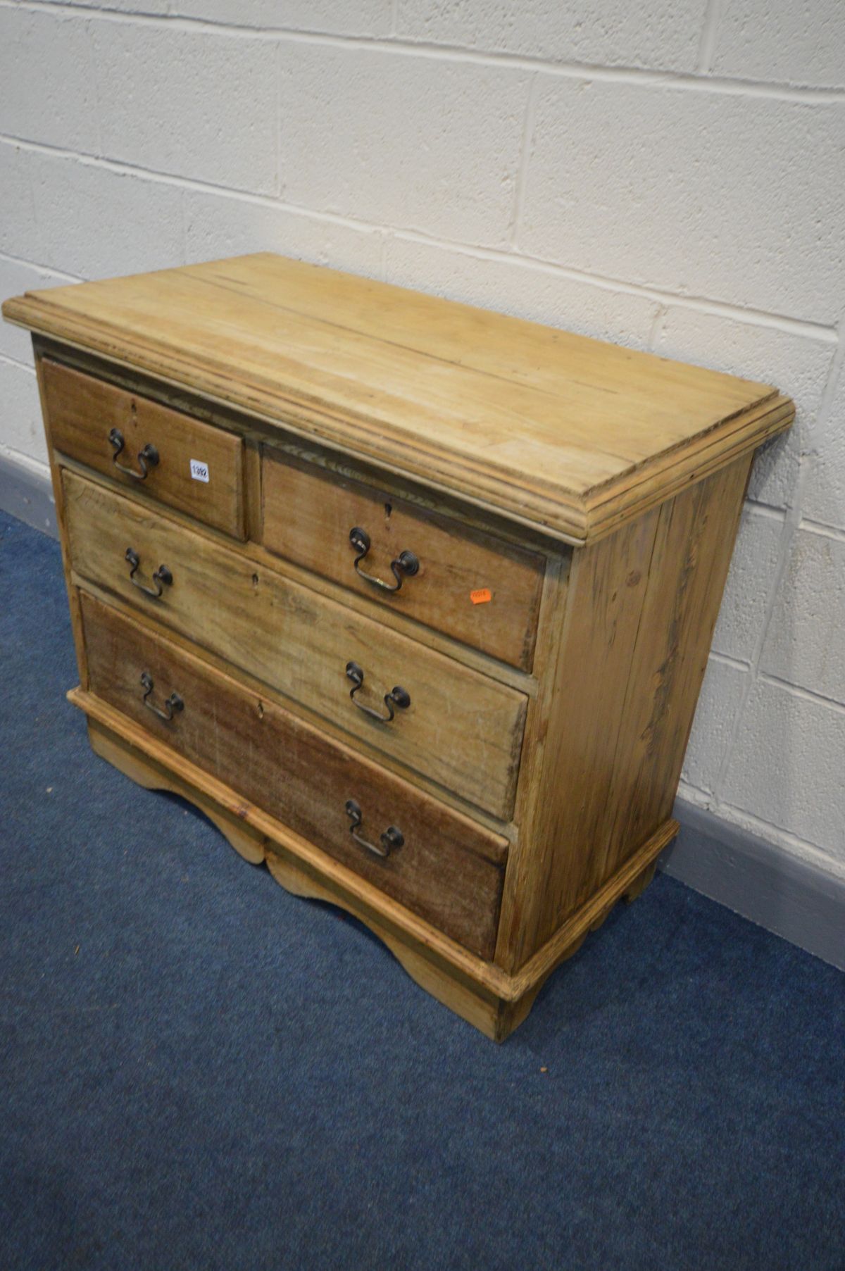 A SATINWOOD AND PINE CHEST OF CHEST OF TWO SHORT OVER TWO LONG DRAWERS, incorporating older timbers, - Image 2 of 3