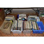 SEVEN BOXES OF LP'S, 48S AND BOOKS including LP's by Brotherhood of Man, John Denver, Simon &