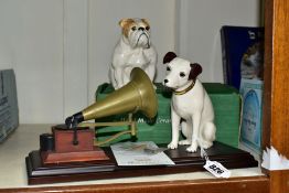 ROYAL DOULTON 'HIS MASTER'S VOICE, NIPPER' AND 'BULLDOG' FIGURES, comprising 'Bulldog' DA222 with