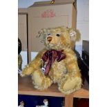 A BOXED STEIFF LIMITED EDITION YEAR 2000 TEDDY BEAR, blonde mohair, fully jointed with growler,