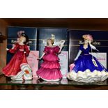 THREE BOXED ROYAL DOULTON FIGURES OF THE YEAR, comprising 'Mary' 1992 HN3375, 'Patricia' 1993 HN3365