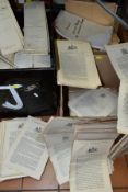 EPHEMERA, three boxes of documents to include a metal Deed box containing INDENTURES, Mortgages,