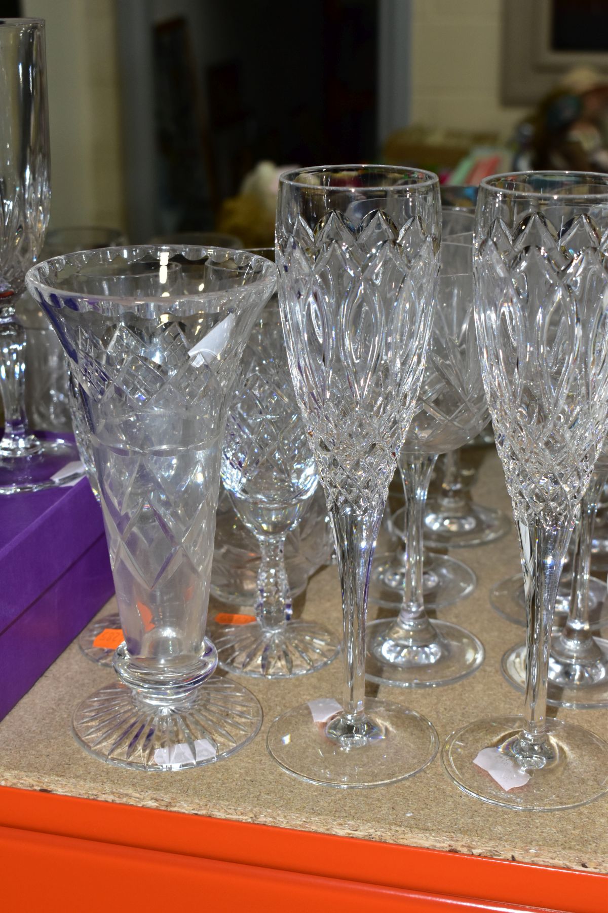 A QUANTITY OF CUT CRYSTAL GLASSWARES, to include more than forty five pieces, Royal Doulton ' - Image 7 of 8