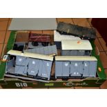 A QUANTITY OF UNBOXED G SCALE ROLLING STOCK, assorted items to include Accucraft Welshpool &