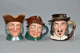 THREE LARGE ROYAL DOULTON CHARACTER JUGS, Izaak Walton D6404 (300th Anniversary of the Compleat -