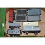 A QUANTITY OF UNBOXED AND ASSORTED GAUGE 1 ROLLING STOCK, assorted kit or scratchbuilt items,