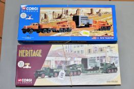 TWO BOXED CORGI CLASSICS DIAMOND T HEAVY HAULAGE SETS, U.S. Road Transport Series, Allied Diamond