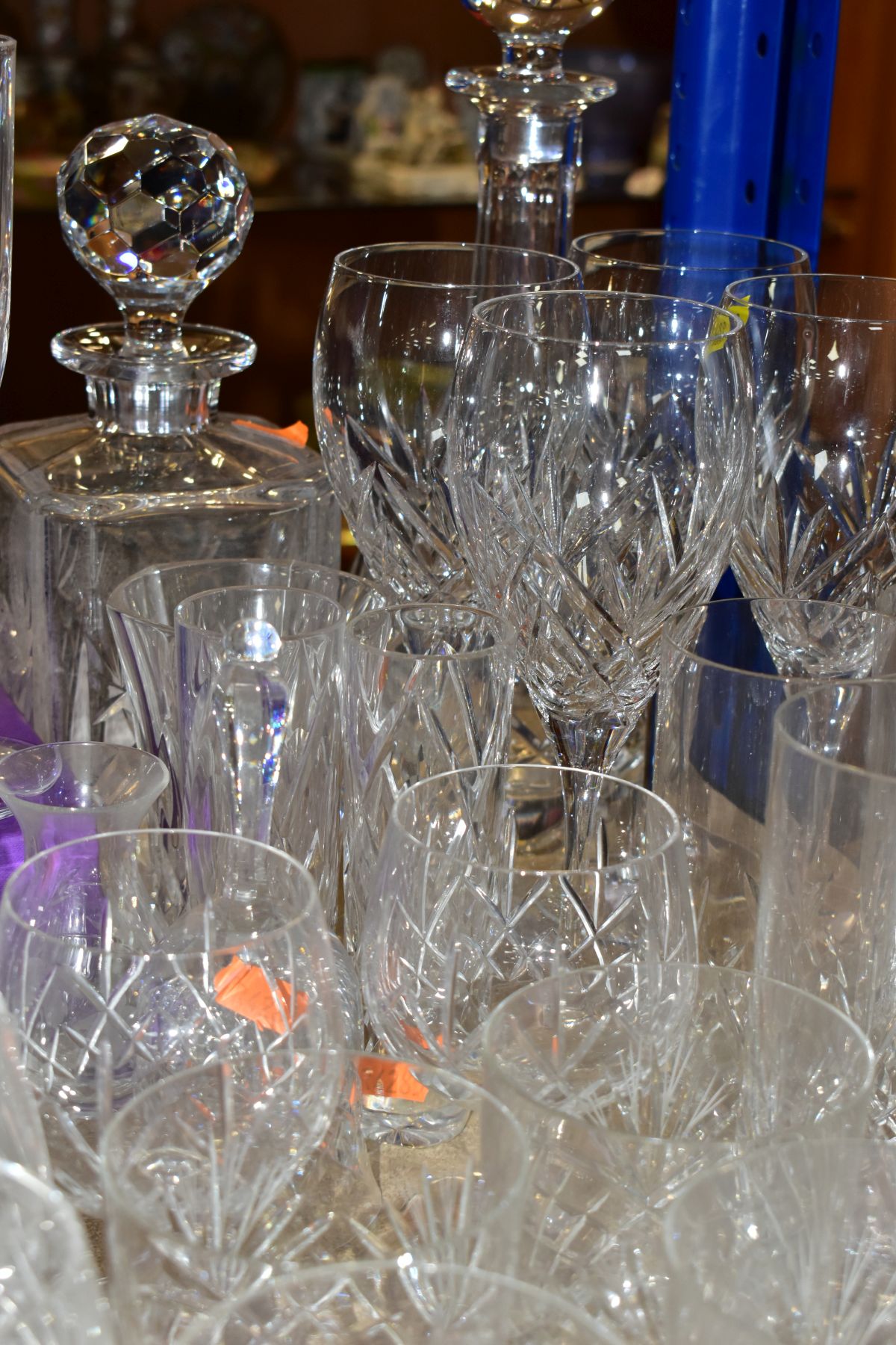 A QUANTITY OF CUT CRYSTAL GLASSWARES, to include more than forty five pieces, Royal Doulton ' - Image 6 of 8