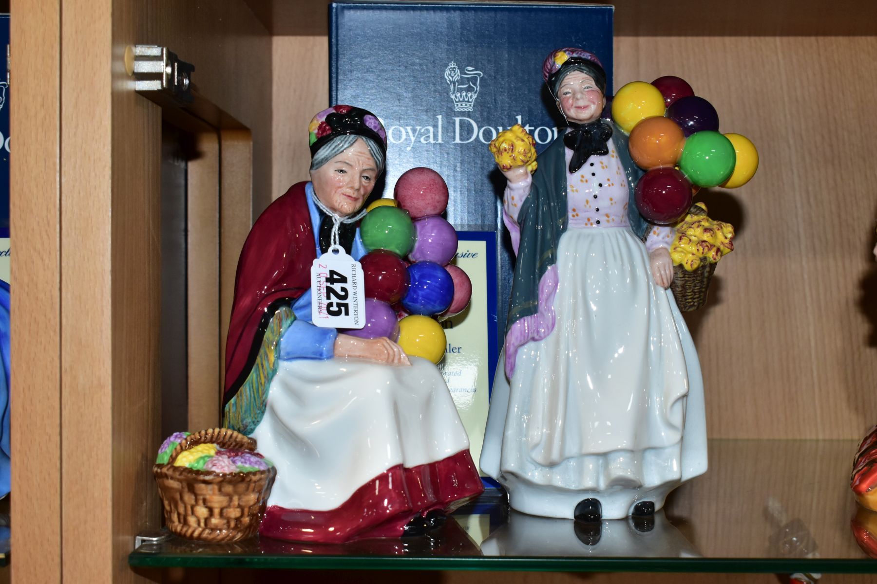 TWO ROYAL DOULTON FIGURES, comprising boxed The Old Balloon Seller HN3737, new colourway, Michael