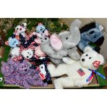 A QUANTITY OF TY BEANIE BUDDIES AND BEANIE BABIES ON AN AMERICAN THEME, all with tags, majority with