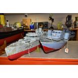 TWO MODEL BOATS 'WHITE STAR' AND 'BLUEBELL', 'White Star' approximately 70cm x 43cm (fitted with